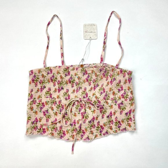 Free People Maia Convertible Bandeau Top Women S NWT Stretch Floral Crop - Picture 4 of 12